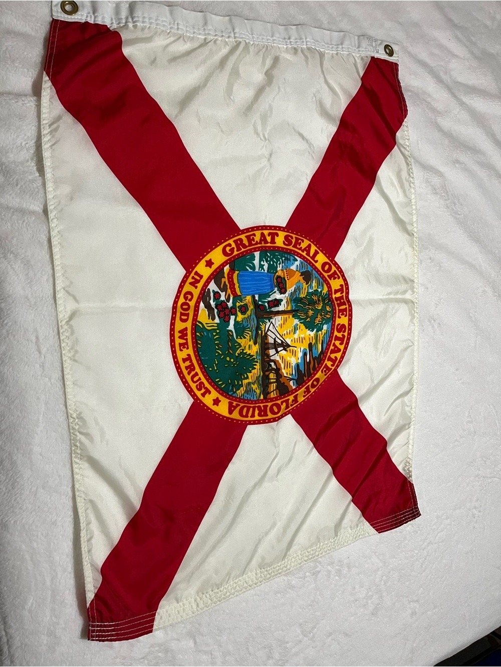 Florida State Flag Nautical Banner - Red & White-35”x25”